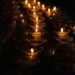 candles, candlelight, tea lights, church, prayer, faith, religion, light, burn, all saints, advent